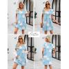 Ekouaer Cotton Nightgowns for Women Short Sleeve Womens Nightgown V Neck Sleep Shirts for Women Soft Sleepwear S-XXXL(Blue White Flower)