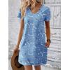 Ekouaer Cotton Nightgowns for Women Short Sleeve Womens Nightgown V Neck Sleep Shirts for Women Soft Sleepwear S-XXXL(Good Night)