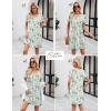 Ekouaer Cotton Nightgowns for Women Short Sleeve Womens Nightgown V Neck Sleep Shirts for Women Soft Sleepwear S-XXXL(Green Floral)