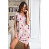 Ekouaer Cotton Nightgowns for Women Short Sleeve Womens Nightgown V Neck Sleep Shirts for Women Soft Sleepwear S-XXXL(Pink Sheep)
