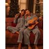 Ekouaer Couple Matching Pajamas 100% Cotton Long Sleeve Sleepwear Button Down Loungewear Pjs Set S-XXL(Brown-b)