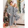 Ekouaer Family Christmas Pajamas Matching Sets Long Sleeve Holiday Pjs Sleepwear 2 Piece Lounge Sets S-XXL(Black and White Plaid)