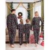 Ekouaer Family Christmas Pajamas Matching Sets Long Sleeve Holiday Pjs Sleepwear 2 Piece Lounge Sets S-XXL(Christmas Hat on Black)