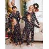 Ekouaer Family Christmas Pajamas Matching Sets Long Sleeve Holiday Pjs Sleepwear 2 Piece Lounge Sets S-XXL(Christmas Hat on Black)