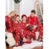 Ekouaer Family Christmas Pajamas Matching Sets Long Sleeve Holiday Pjs Sleepwear 2 Piece Lounge Sets S-XXL(Christmas Red Santa)