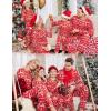 Ekouaer Family Christmas Pajamas Matching Sets Long Sleeve Holiday Pjs Sleepwear 2 Piece Lounge Sets S-XXL(Christmas Reindeer on Red)