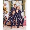 Ekouaer Family Christmas Pajamas Matching Sets Long Sleeve Holiday Pjs Sleepwear 2 Piece Lounge Sets S-XXL(Navy Santa & Snowman)
