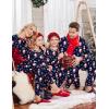 Ekouaer Family Christmas Pajamas Matching Sets Long Sleeve Holiday Pjs Sleepwear 2 Piece Lounge Sets S-XXL(Navy Santa & Snowman)