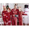 Ekouaer Family Christmas Pajamas Matching Sets Long Sleeve Holiday Pjs Sleepwear 2 Piece Lounge Sets S-XXL(Red and Black Plaid)