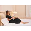 Ekouaer Long Nightgowns for Women with Pockets Short Sleeves Moo Moos for Women Casual Maxi Dress House Dresses S-XXXL(Black)