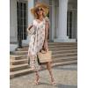 Ekouaer Long Nightgowns for Women with Pockets Short Sleeves Moo Moos for Women Casual Maxi Dress House Dresses S-XXXL(Bohemian Flowers)