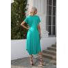 Ekouaer Long Nightgowns for Women with Pockets Short Sleeves Moo Moos for Women Casual Maxi Dress House Dresses S-XXXL(Green)