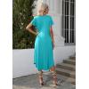 Ekouaer Long Nightgowns for Women with Pockets Short Sleeves Moo Moos for Women Casual Maxi Dress House Dresses S-XXXL(Peacock Blue)