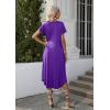 Ekouaer Long Nightgowns for Women with Pockets Short Sleeves Moo Moos for Women Casual Maxi Dress House Dresses S-XXXL(Purple)