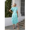 Ekouaer Long Nightgowns for Women with Pockets Short Sleeves Moo Moos for Women Casual Maxi Dress House Dresses S-XXXL(Star Print)