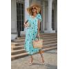 Ekouaer Long Nightgowns for Women with Pockets Short Sleeves Moo Moos for Women Casual Maxi Dress House Dresses S-XXXL(Star Print)