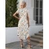Ekouaer Long Nightgowns for Women with Pockets Short Sleeves Moo Moos for Women Casual Maxi Dress House Dresses S-XXXL(White Flowers)