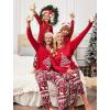 Ekouaer Matching Family Sets Christmas Pajamas Set Xmas PJS Sleepwear Soft Christmas Matching Jammies(01 Red Santa Claus)