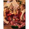 Ekouaer Matching Family Sets Christmas Pajamas Set Xmas PJS Sleepwear Soft Christmas Matching Jammies(01 Red Santa Claus)