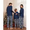 Ekouaer Matching Family Sets Christmas Pajamas Set Xmas PJS Sleepwear Soft Christmas Matching Jammies(Blue Snowflakes)