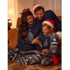 Ekouaer Matching Family Sets Christmas Pajamas Set Xmas PJS Sleepwear Soft Christmas Matching Jammies(Blue Snowflakes)