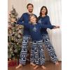 Ekouaer Matching Family Sets Christmas Pajamas Set Xmas PJS Sleepwear Soft Christmas Matching Jammies(Blue Snowflakes)