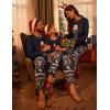 Ekouaer Matching Family Sets Christmas Pajamas Set Xmas PJS Sleepwear Soft Christmas Matching Jammies(Blue Snowman)