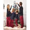 Ekouaer Matching Family Sets Christmas Pajamas Set Xmas PJS Sleepwear Soft Christmas Matching Jammies(Christmas Hat Plaid)