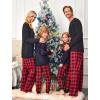 Ekouaer Matching Family Sets Christmas Pajamas Set Xmas PJS Sleepwear Soft Christmas Matching Jammies(Christmas Tree Plaid)