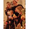 Ekouaer Matching Family Sets Christmas Pajamas Set Xmas PJS Sleepwear Soft Christmas Matching Jammies(Naughty Santa Claus)
