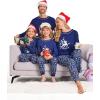 Ekouaer Matching Family Sets Christmas Pajamas Set Xmas PJS Sleepwear Soft Christmas Matching Jammies(Navy Elk Snowflake)