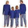 Ekouaer Matching Family Sets Christmas Pajamas Set Xmas PJS Sleepwear Soft Christmas Matching Jammies(Navy Polar Bear)