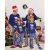 Ekouaer Matching Family Sets Christmas Pajamas Set Xmas PJS Sleepwear Soft Christmas Matching Jammies(Navy Polar Bear)