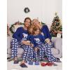 Ekouaer Matching Family Sets Christmas Pajamas Set Xmas PJS Sleepwear Soft Christmas Matching Jammies(Navy Polar Bear)