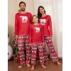 Ekouaer Matching Family Sets Christmas Pajamas Set Xmas PJS Sleepwear Soft Christmas Matching Jammies(Red)