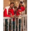 Ekouaer Matching Family Sets Christmas Pajamas Set Xmas PJS Sleepwear Soft Christmas Matching Jammies(Red Christmas)