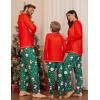 Ekouaer Matching Family Sets Christmas Pajamas Set Xmas PJS Sleepwear Soft Christmas Matching Jammies(Red Christmas)