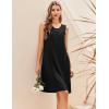 Ekouaer Maternity Nursing Dress Nightgown Labor and Delivery Gown Sleeveless Pregnancy Breastfeeding Dresses(Black)
