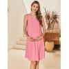 Ekouaer Maternity Nursing Dress Nightgown Labor and Delivery Gown Sleeveless Pregnancy Breastfeeding Dresses(Blush Pink)