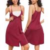 Ekouaer Maternity Nursing Gown and Robe Set 2 Piece Waffle Breastfeeding Nightgown 3 in 1 Labor and Delivery Hospital Gown(Dark Red)