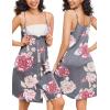 Ekouaer Maternity Nursing Gown and Robe Set 2 Piece Waffle Breastfeeding Nightgown 3 in 1 Labor and Delivery Hospital Gown(Grey Floral)