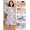 Ekouaer Maternity Nursing Gown and Robe Set 2 Piece Waffle Breastfeeding Nightgown 3 in 1 Labor and Delivery Hospital Gown(Purple Floral)