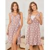 Ekouaer Maternity Nursing Gown and Robe Set Labor Delivery Nursing Nightgowns for Breastfeeding Pregnancy Clothes(Mauve Heart)