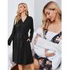 Ekouaer Maternity Nursing Gown and Robe Set Lace Nursing Nightgown for Breastfeeding Labor Delivery gowns for Hospital(Black Flower)