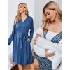 Ekouaer Maternity Nursing Gown and Robe Set Lace Nursing Nightgown for Breastfeeding Labor Delivery gowns for Hospital(Blue White Jasmine)