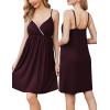 Ekouaer Maternity Nursing Gown and Robe Set Lace Nursing Nightgown for Breastfeeding Labor Delivery gowns for Hospital(Burgundy)