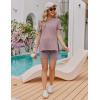 Ekouaer Maternity Sets 2 Piece Outfits Ribbed Knit Short Sleeve Shirts and Biker Shorts Pregnancy Loungewear Mama Clothes(Light Pink)