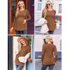 Ekouaer Maternity Shirts 3 Packs Pleated Long Sleeve Tops Tunic Casual Pregnancy Clothes(Black/Brown/White)