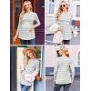 Ekouaer Maternity Shirts 3 Packs Pleated Long Sleeve Tops Tunic Casual Pregnancy Clothes(Black/Green/Light Grey)