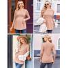 Ekouaer Maternity Shirts 3 Packs Pleated Long Sleeve Tops Tunic Casual Pregnancy Clothes(Black/Pink/Green)